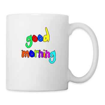 Bonjour - Mug blanc - blanc - Droite