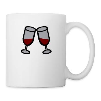 Wine time wine gift idea cadeau white wine enjoy - Mug blanc - blanc - Droite