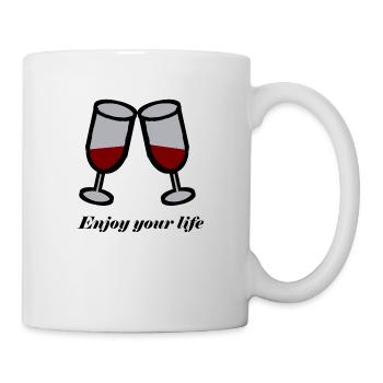 Life Enjoy Enjoy Wine Gift Gift Idea - Mug blanc - blanc - Droite