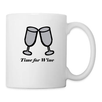 Wine Wine Time Gift Gift Idea Wine Drinker - Mug blanc - blanc - Droite
