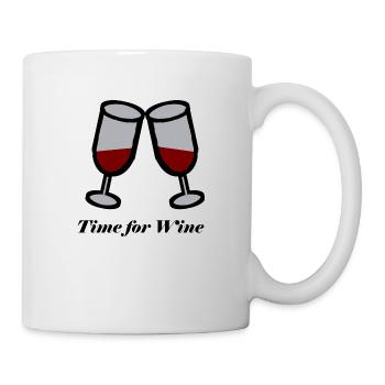 Wine Wine Time Gift Gift Idea Wine Glass - Mug blanc - blanc - Droite
