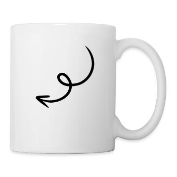 Arrow drawing sketch black - Mug - white - Right