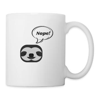 Non! Conception de paresseux amusant pour les opposants - Mug blanc - blanc - Droite