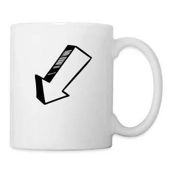 Arrow drawing sketch black - Mug - white - Right