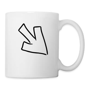 Arrow Drawing Sketch Black - Mug - white - Right