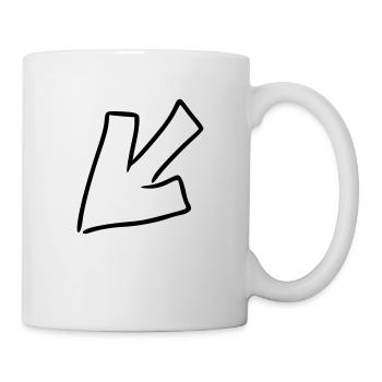 Arrow drawing sketch black - Mug - white - Right