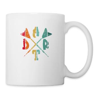 Funny Vintage Retro Darts Shirt Dart Dart DART - Mug - white - Right