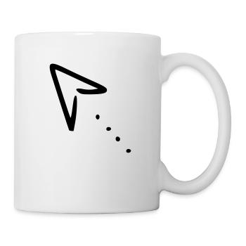 Arrow drawing sketch black - Mug - white - Right