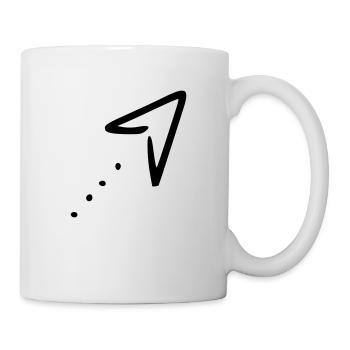 Arrow drawing sketch black - Mug - white - Right