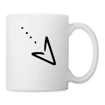 Arrow drawing sketch black - Mug - white - Right