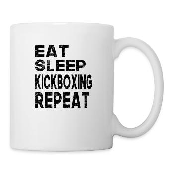 Eat Sleep Kickboxing Repeat - Mug - white - Right