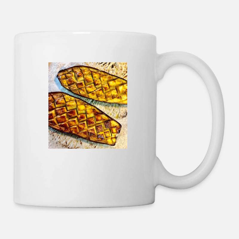 aubergine - Mug blanc - blanc