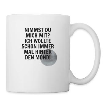 Hinter dem Mond - Tasse - Weiß - Rechts