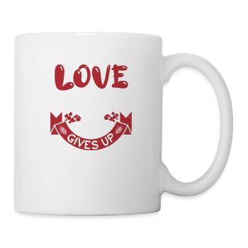 L’AMOUR N’ABANDONNE JAMAIS - Mug blanc - blanc - Droite