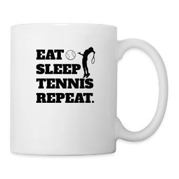 Tennis Tennisspieler Tennisverein Tennisschläger - Tasse - Weiß - Rechts