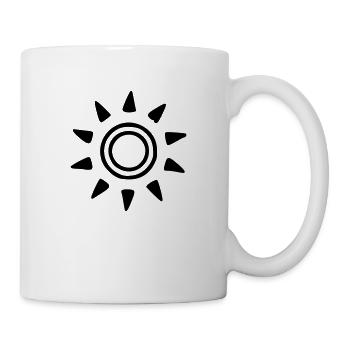 Sonne Zeichnung Natur Skizze schwarz - Tasse - Weiß - Rechts