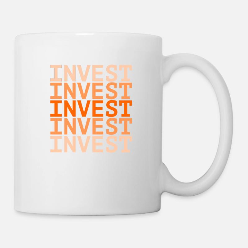 INVEST Conception de dégradé de couleurs - Mug blanc - blanc