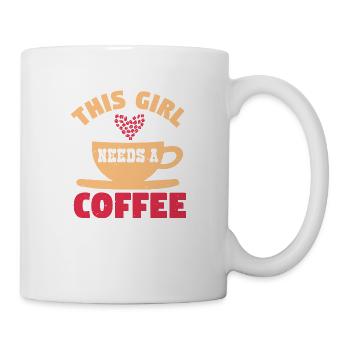 CETTE FILLE A BESOIN D’UN CAFÉ - Mug blanc - blanc - Droite