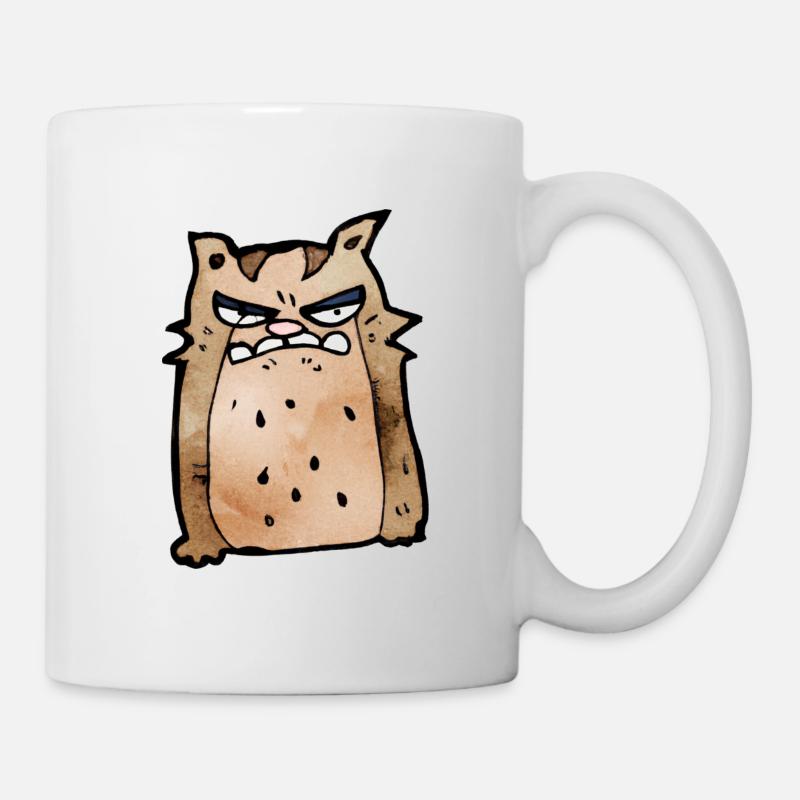 crumpy cat cartoon #2 - Tasse - Weiß