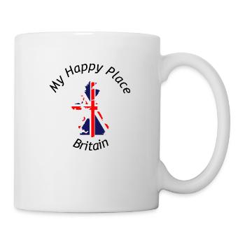 Mon endroit heureux: la Grande-Bretagne - Mug blanc - blanc - Droite