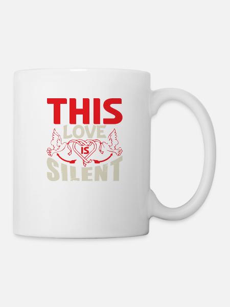 THIS LOVE IS SILENT HEART - Mug - white