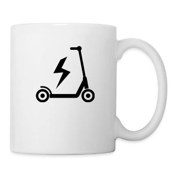 E-Scooter E-Roller Scooter - Tasse - Weiß - Rechts
