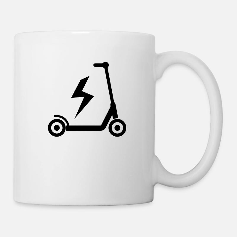 E-Scooter E-Roller Scooter - Tasse - Weiß