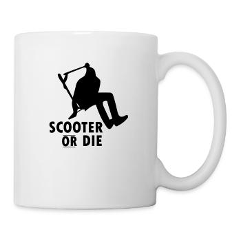 E-Scooter E-Roller Scooter - Tasse - Weiß - Rechts