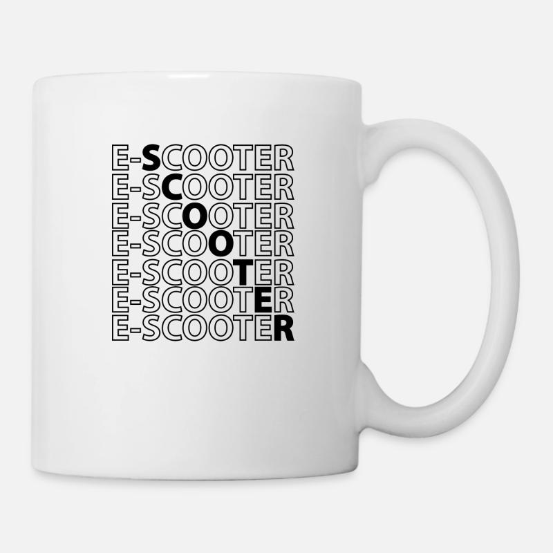 E-Scooter E-Roller Scooter - Tasse - Weiß