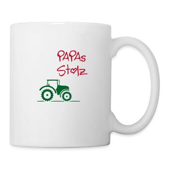 Papas Stolz Traktor - Tasse - Weiß - Rechts