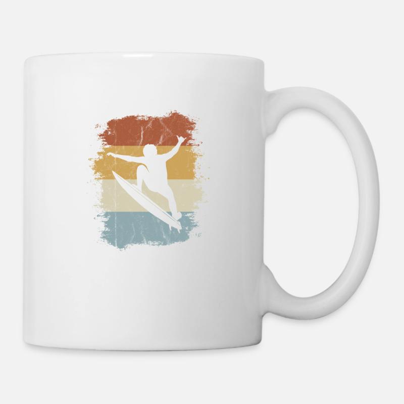 Retro Surfer Kick Out Wellenreiter - Tasse - Weiß