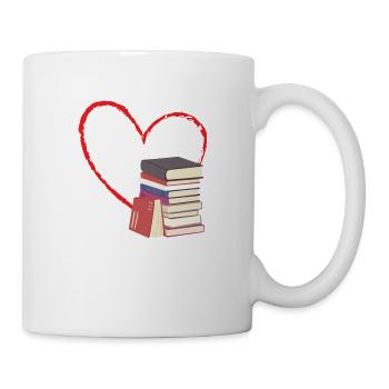 Les livres sont ma Saint-Valentin - Mug blanc - blanc - Droite