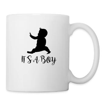 Schwangerschaft Babyparty Babyshower Boy Girl - Tasse - Weiß - Rechts