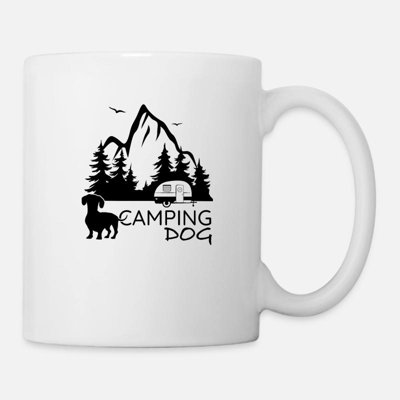 DOG Camping - Tasse - Weiß