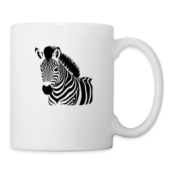 Fun Zebra Cartoon lustig Natur Tier Safari 16 - Tasse - Weiß - Rechts