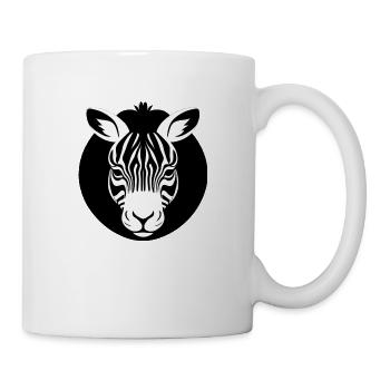 Fun Zebra Cartoon Funny Nature Animal Safari 13 - Mug - white - Right