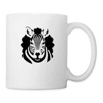 Fun Zebra Cartoon Nature Animal Safari Vector 1 - Mug - white - Right