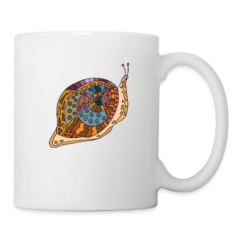Schnecke - Tasse - Weiß - Rechts