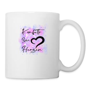 Konfetti im Herzen - Tasse - Weiß - Rechts
