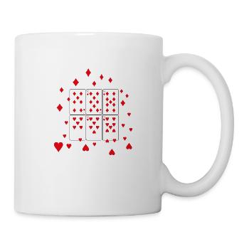 spielkarten,herzen,as,spielkarte,herz,herzen - Tasse - Weiß - Rechts