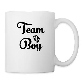Schwangerschaft Babyparty Babyshower Boy Girl - Tasse - Weiß - Rechts