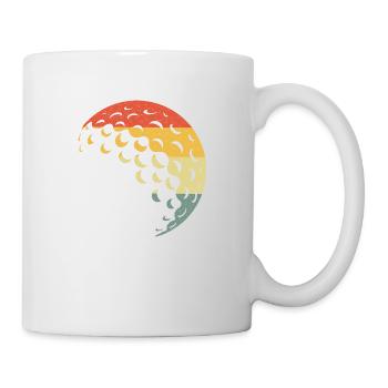 Balle de golf vintage rétro - Mug blanc - blanc - Droite