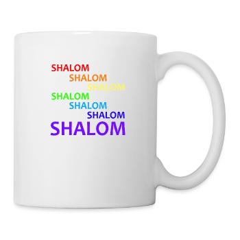SHALOM PAIX - 7 COULEURS - Marche - Mug blanc - blanc - Droite