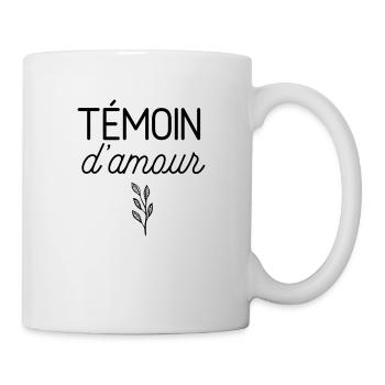 Témoin d'amour - Mug blanc - blanc - Droite