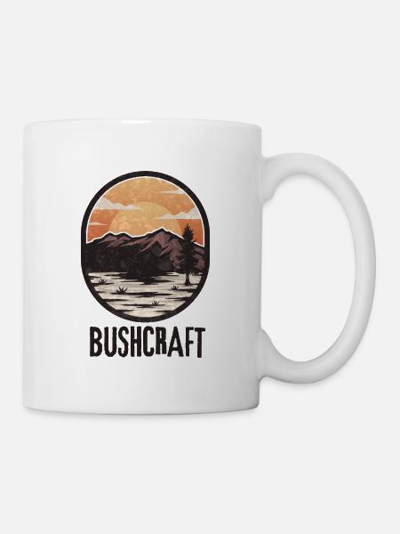 Bushcraft survival - Tasse - Weiß