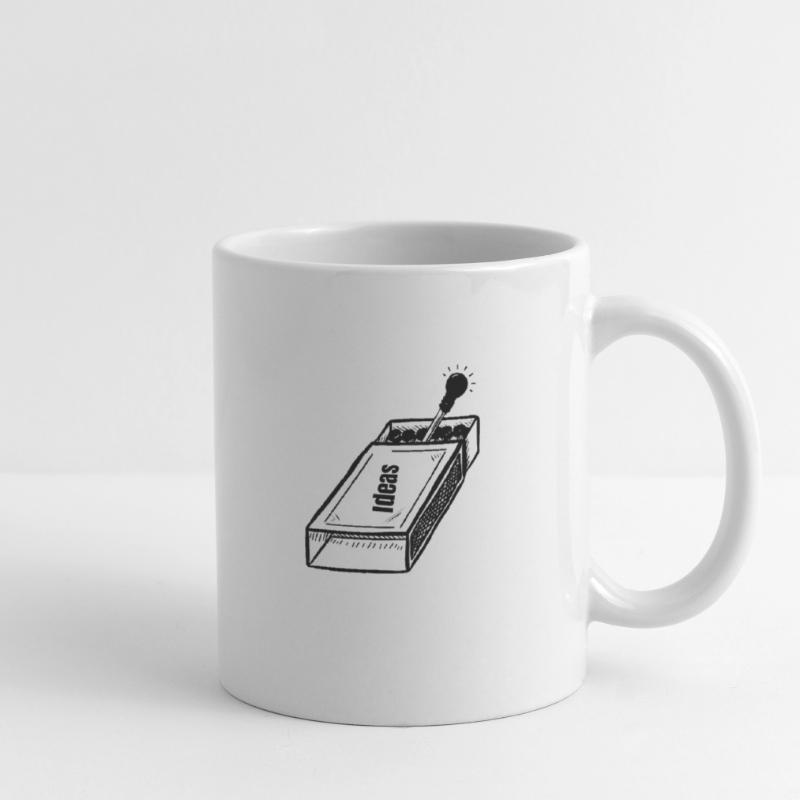 Think Outside Box Keep Your Mind Active & Creative Mug blanc