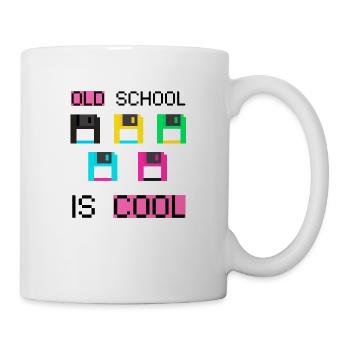 Old School is cool 8bit retro vintage - Mug - white - Right