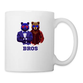 coole bros brüder bären - Tasse - Weiß - Rechts