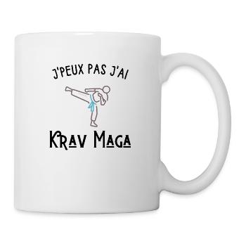 je peux pas j'ai krav maga - Mug blanc - blanc - Droite