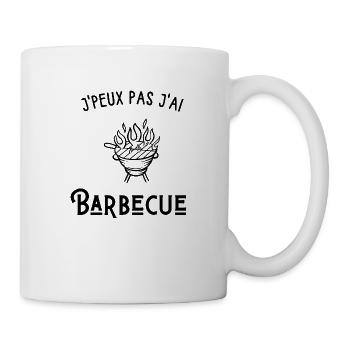 je peux pas j'ai barbecue - Mug blanc - blanc - Droite
